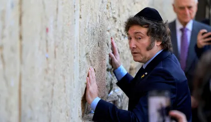 Javier Milei Visiting The Western Wall
